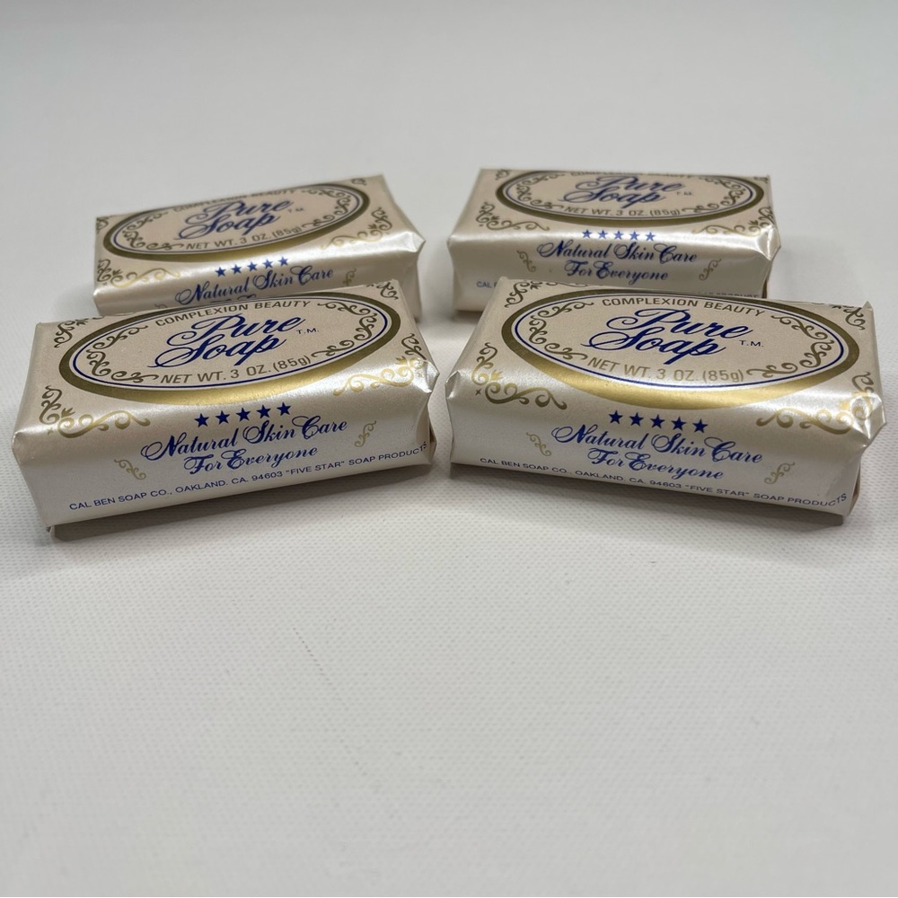 4 Bars Cal Ben Soap Co Pure Soap  3 oz  Complexion Beauty 5 Star Vintage New - Picture 3 of 7